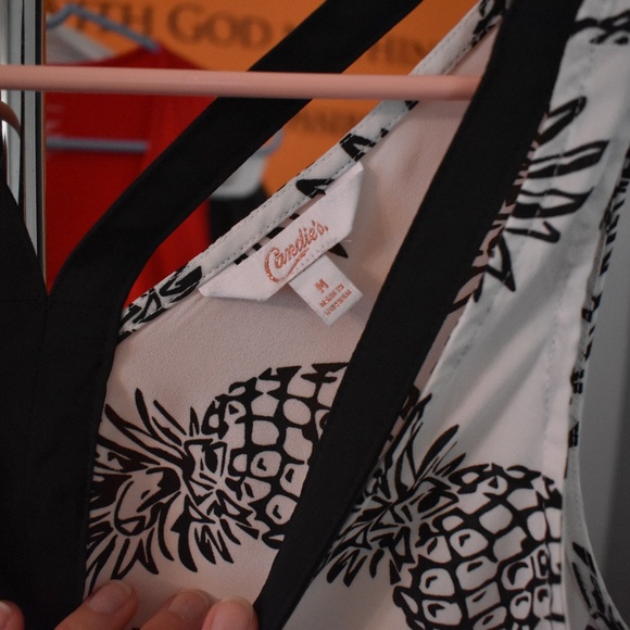 Women's Size Medium Pineapple Tank Top by Candie's - Picture 2 of 2